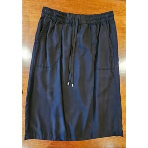 Esteez Black Skirt Modest A-Line Knee Length 100% Tencel Savannah Sz S